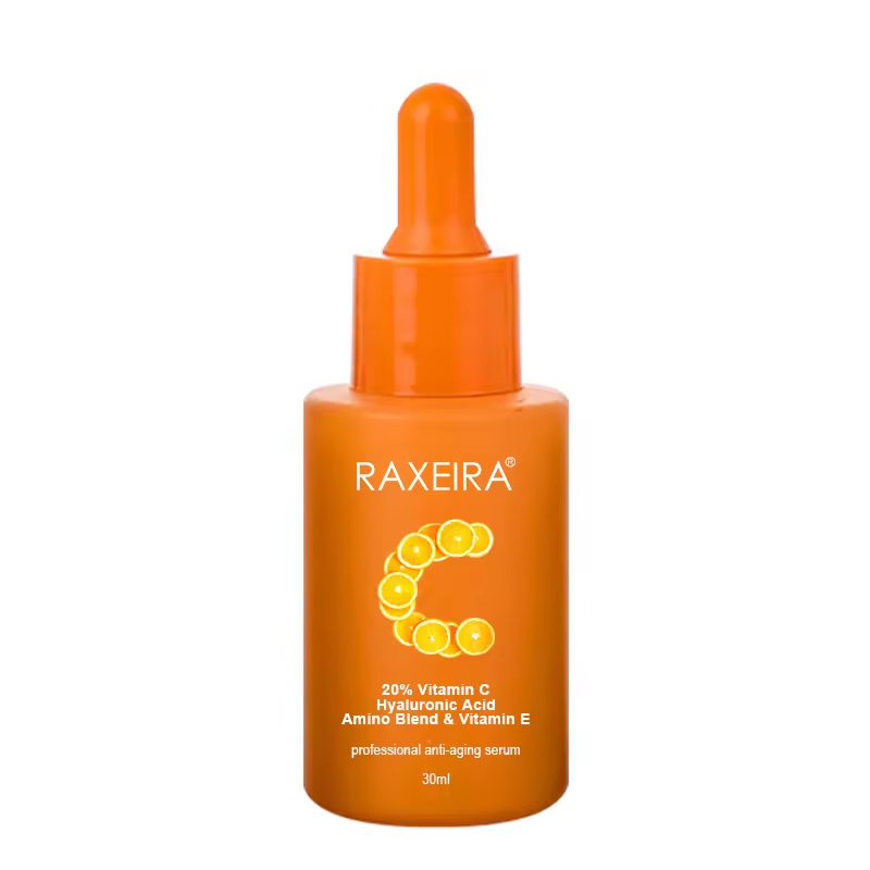 OEM Natural Vitamin C Peptide Anti-Wrinkle Anti-Aging Facial Essence Whitening Liquid Skin Care Private Label Vitamin C Serum
