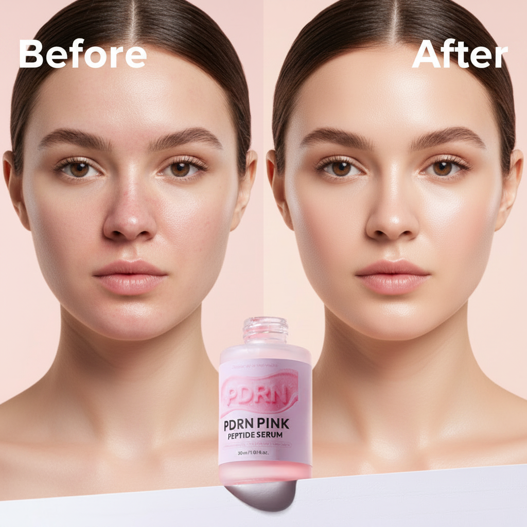 PDRN Pink Peptide Serum Glow Niacinamide Anti-Aging Wrinkle Firming Lifting Skin Care Salmon DNA Face Serum 30ml