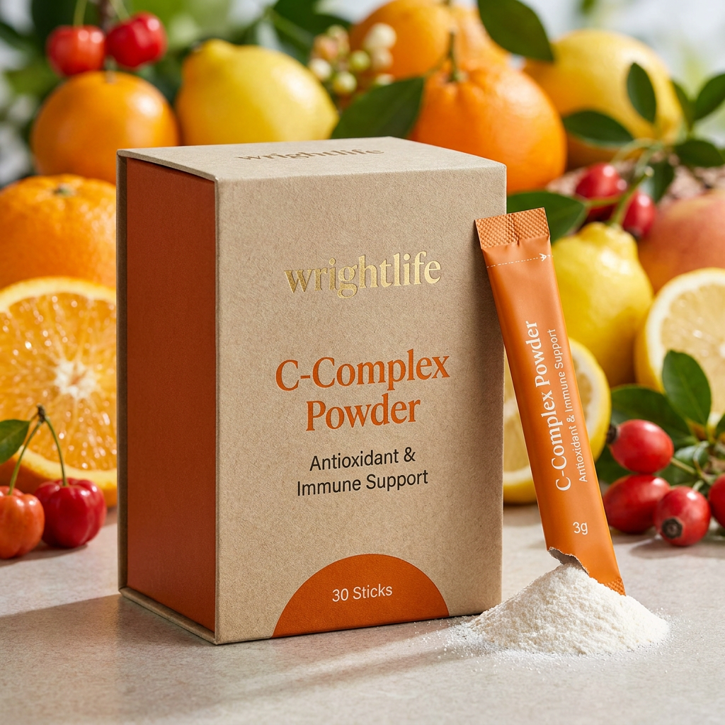 Natural Vitamin C Complex Powder 30 Sticks With Antioxidants, Immune &amp; Skin Health Support, OEM Wholesale Supplement