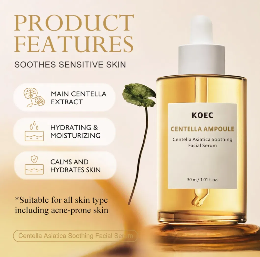 Calming Serum Green Tea Serum Moisturizing Sensitive UV Irritated Skin Daily Korean Skin Care Centella Asiatica Tone Brightening Anti-Aging Facial Serum