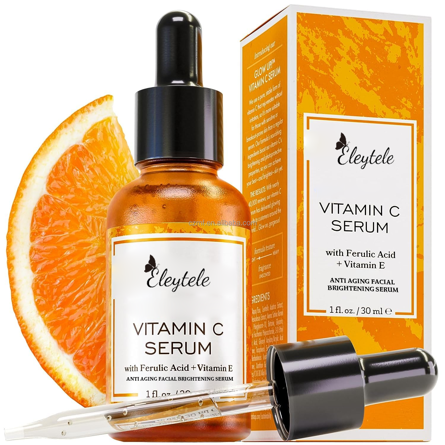 Private Label VC White Serum Anti Aging Natural Organic Whitening Brightening Anti Wrinkle With 20% Face Vitamin C Serum