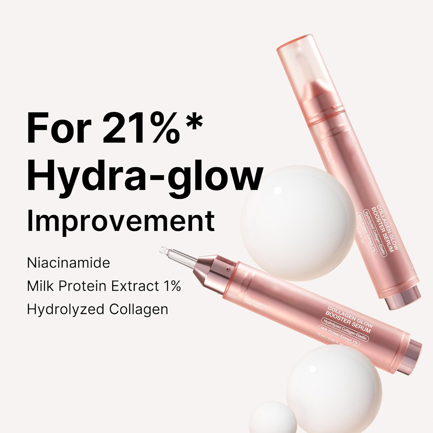 Collagen Glow Booster Milk Serum Hyaluronic Acid Twist Click Radiance Hydration Niacinamide Protein Illuminates Firms Skin for