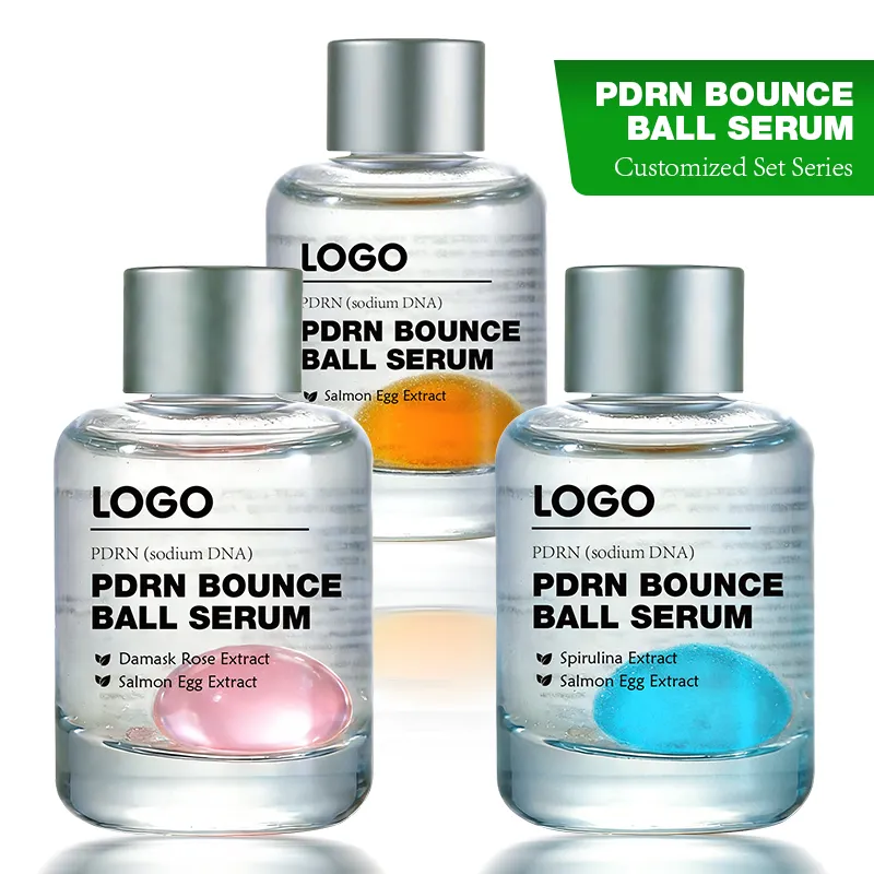 Private Label Salmon DNA Sensitive Skin Safe Zero Irritation Firms Skin Energizes Complexion Anti Aging Pdrn Bounce Ball Serum