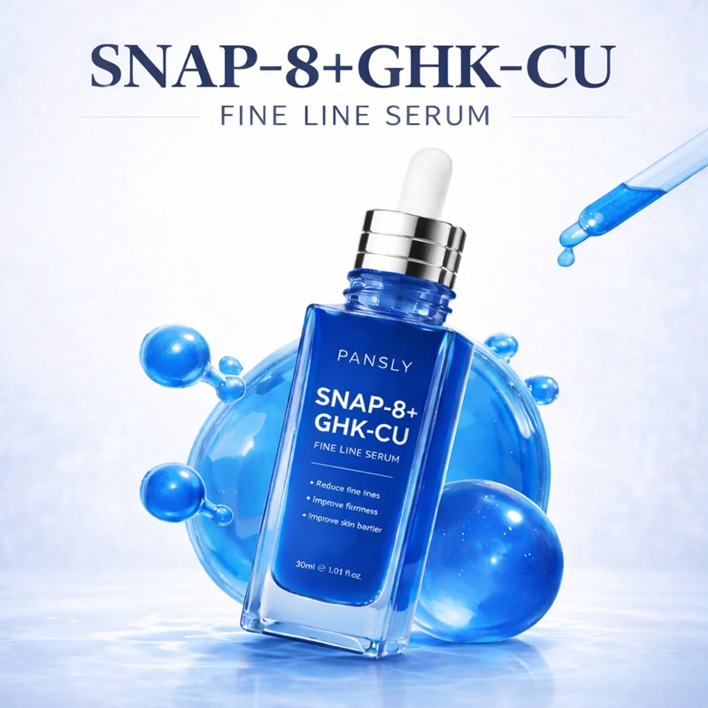 Private Label GHK-CU SNAP-8 Copper Peptide Anti Wrinkle Face Serum Firming Hydrating Barrier Repair Facial Serum