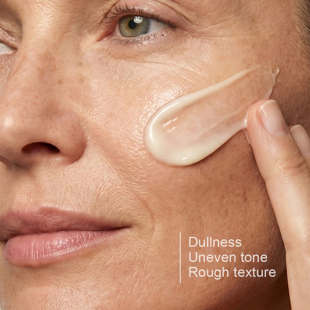 OEM Brightening Vitamin C Face Serum Glycolic Acid Even Skin Tone Calming Redness Improve Hyperpigmentation