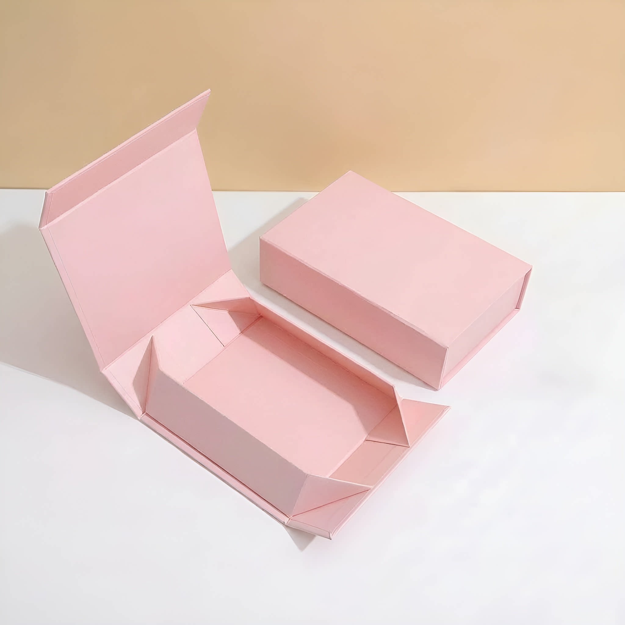 Cheap Luxury Rigid Magnetic Gift Box Kraft Paper Pink Tear-off Custom Printed Fashion Trend Packaging Box for Premium
