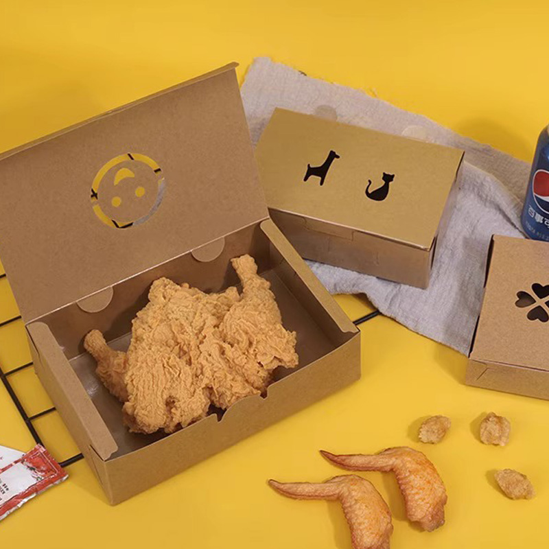 Custom Disposable Take Out Sushi Chicken Taco Salad Fast Takeaway Food Paper Packaging Boxes