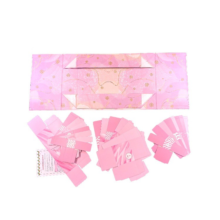 Empty Advent Calendar Box for Gift Packaging Decorative Snowflake Print Sturdy Cardboard Foldable Easy to Store Holiday Use