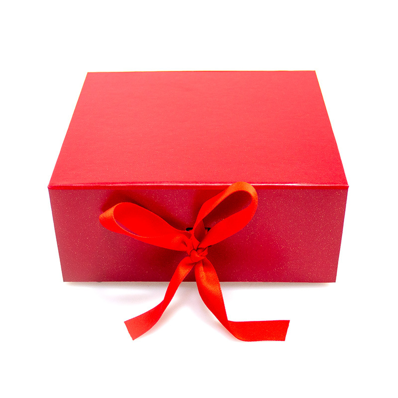 Promotional Top Quality Luxury Folding Paper Box Packaging with Ribbon Magnetic Gift Box