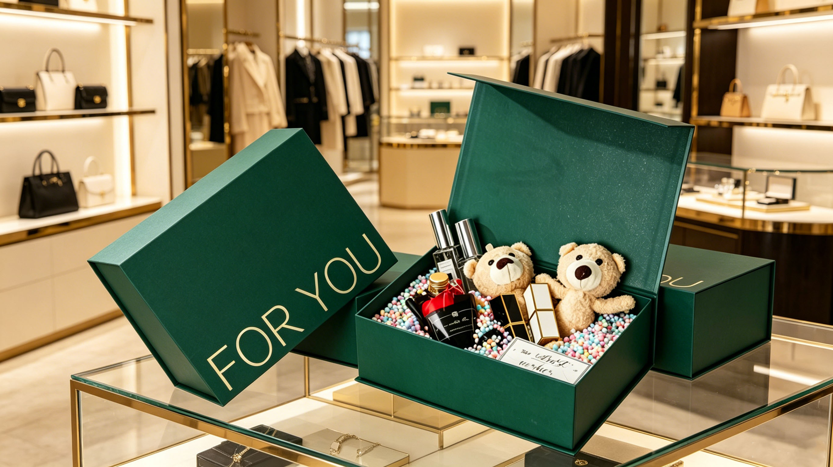 Glitter Paper Flip Gift Box Rigid Board Glossy Matt Lamination UV Coating Silk Custom Logo Clothes Shoes Elegant Square Box