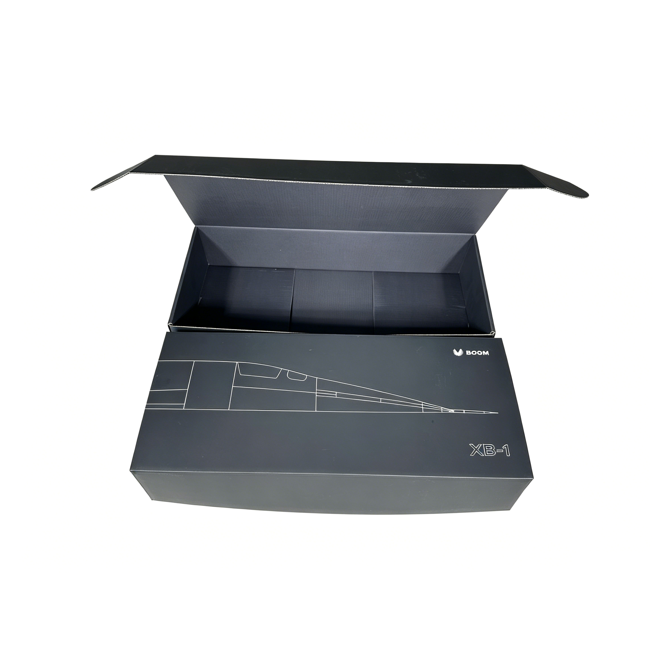 High Quality Black Modern Corrugated Cardboard Gift Box with Recycled Materials Matt Lamination Customizable for Business Use
