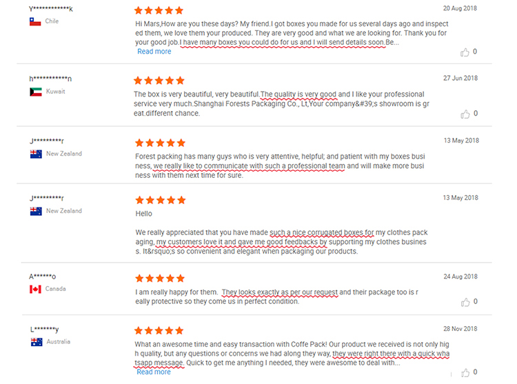 Positive Customer Reviews Grid