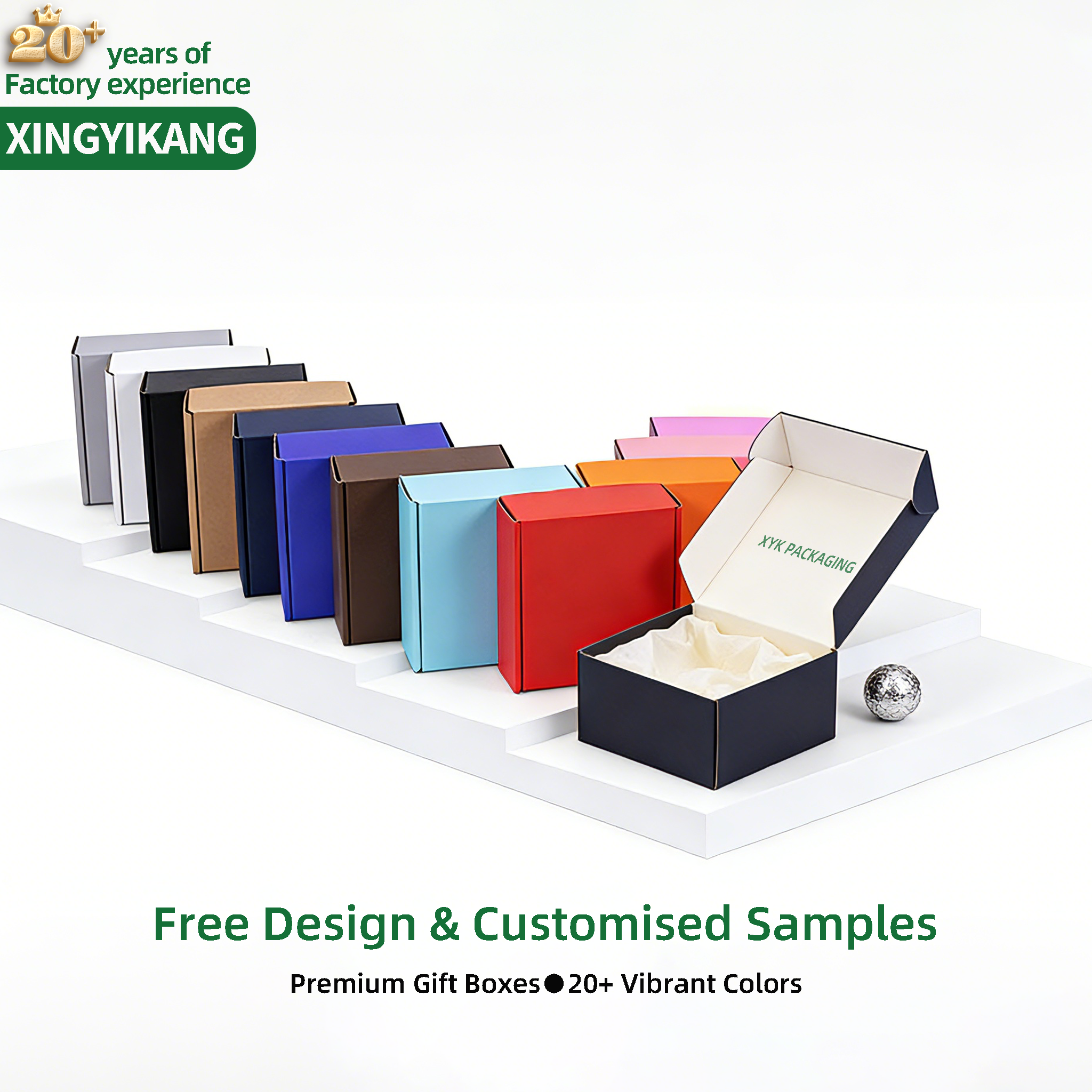 Customized Colorful Corrugated Paper Gift Box Mask Cosmetic Shipping Mailer Box Packaging
