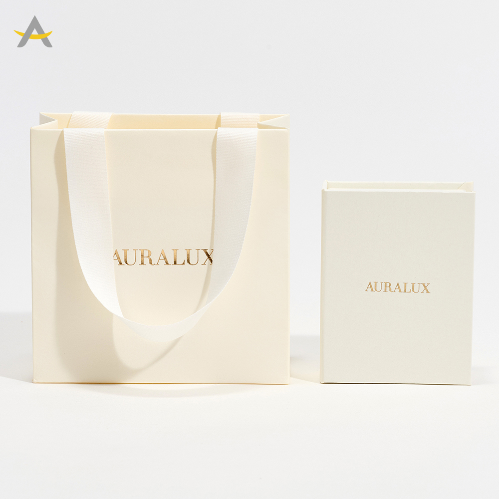 Auralux Custom Logo Reusable Book Style Paper Gift Earring Necklace Jewelry Packaging Box