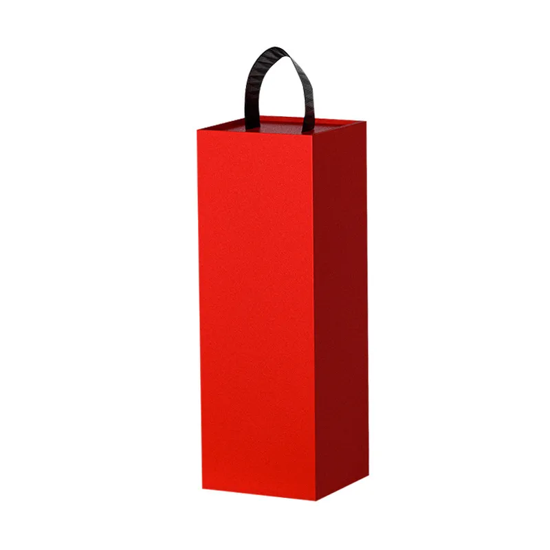 Red Wine Universal Gift Box Packaging Box, One-Piece Folding Box, Hand-Held Box