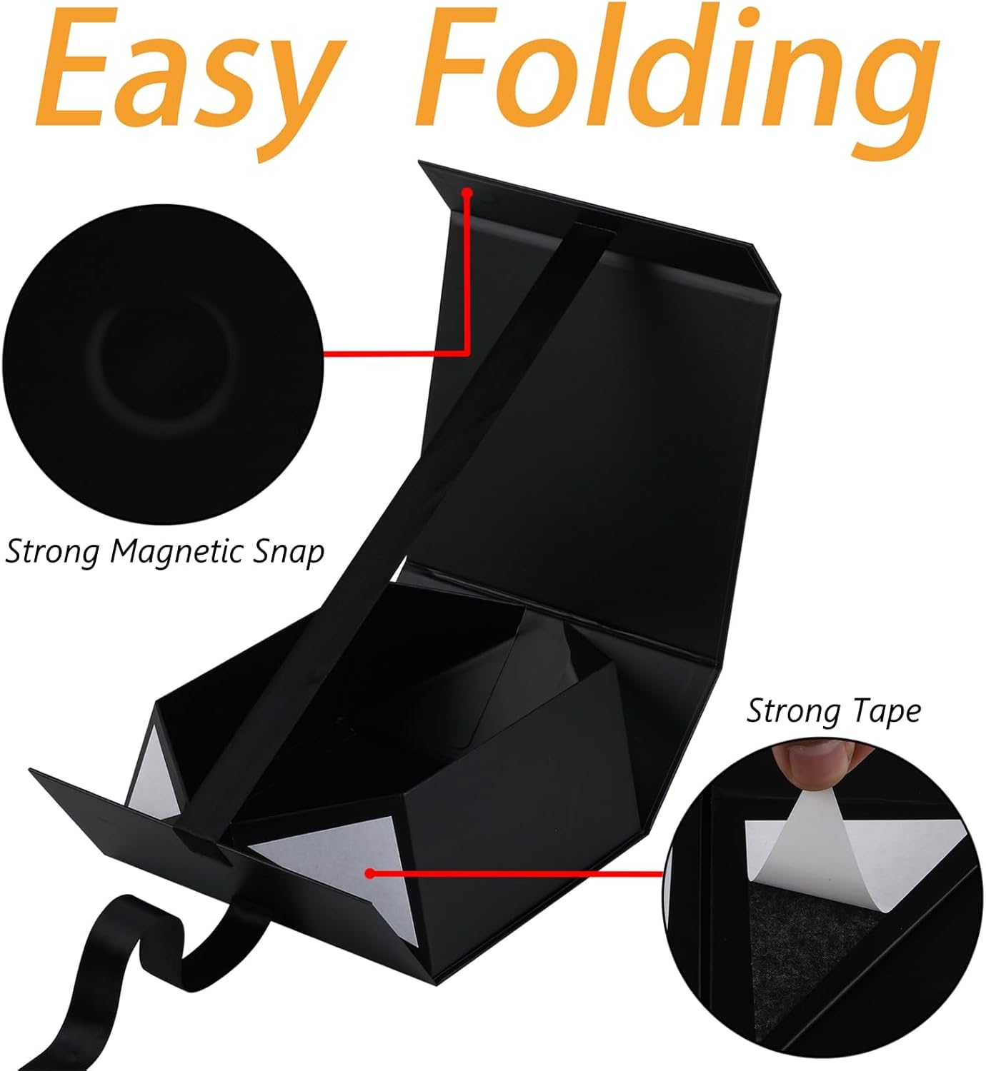 Custom Sponge Lined Cardboard Foldable Magnetic Gift Box | Easy Folding Collapsible Packaging With Magnetic Closure For Gifts