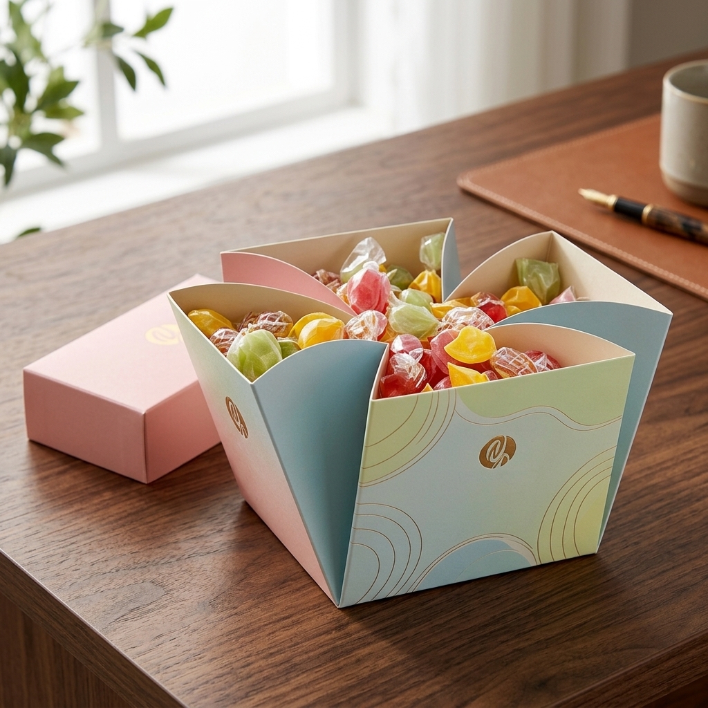 New Creative OEM Gift Paper Box Folded Wedding Kid Favor Sweets Candy Box Gift Packaging Paper Boxes