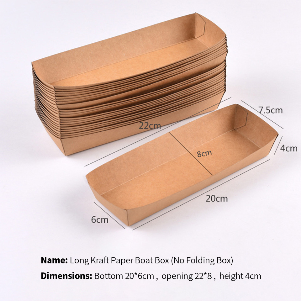 Custom Size Disposable Picnic Packaging Food-grade Kraft Paper Box with Window Lip