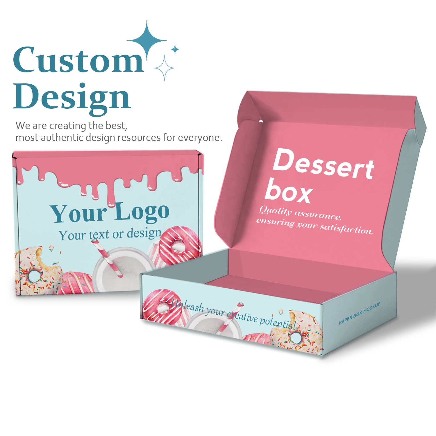 Wholesale Paper Donut Box Custom Design Chocolate Doughnut Gift Boxes With Logo