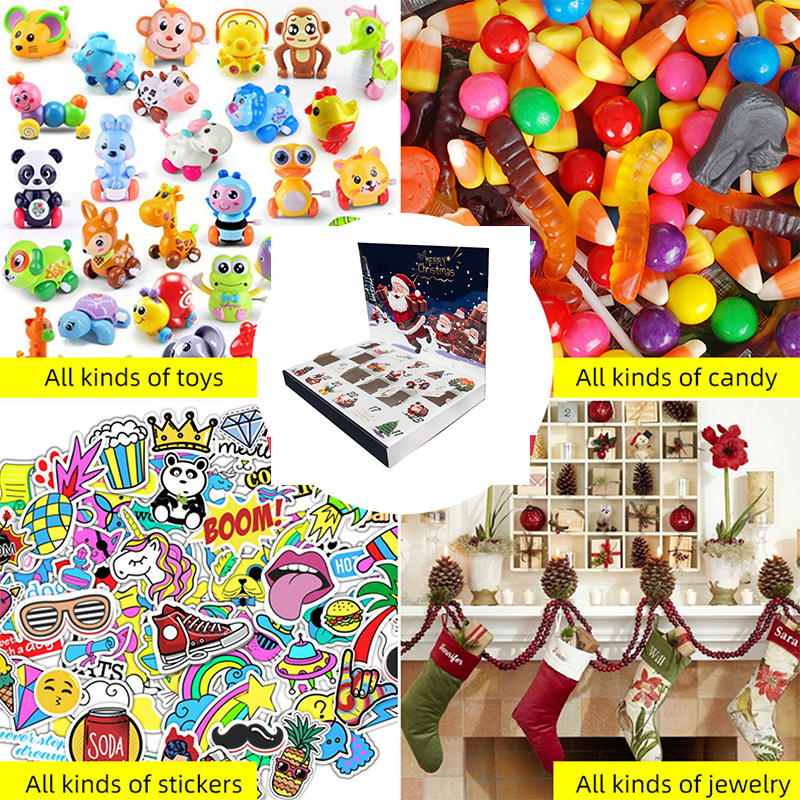 Holidaypac Christmas Countdown Empty Surprise Mystery Gift Box 24 Days of Christmas Advent Calendar Packaging Blind Box