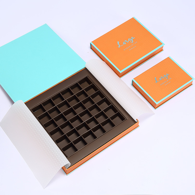 Luxury Custom Book Shape Empty Candy Packing Chocolate Packaging Gift Box with Insert Dividers