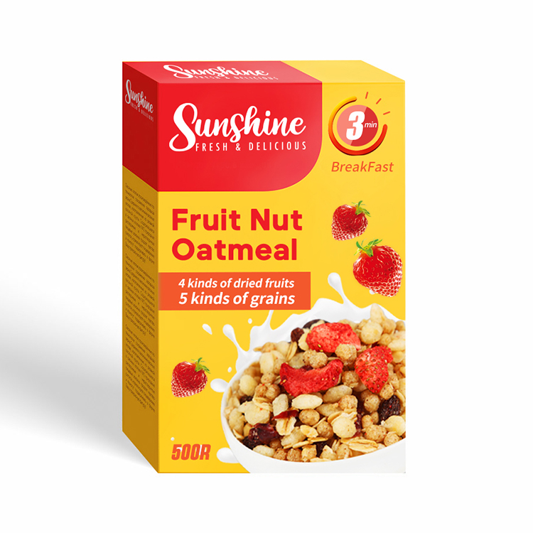 Manufacturers Custom Printed Foldable Chipboard Carton Storage Food Packaging Cereal Retail Cardboard Display Product Box