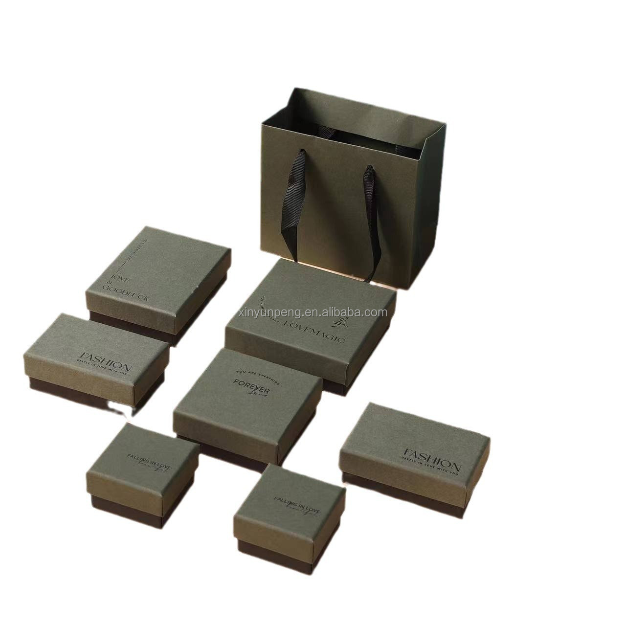 5*5*3 Spot Wholesale World Cover Storage Box Earring Ring Jewelry Box Necklace Pendant Jewelry Gift Box