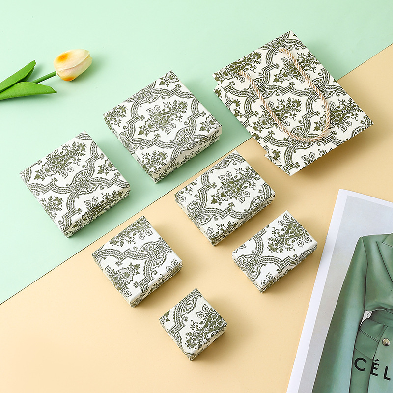 Gift Carton Necklace Gift Set Earring Box Bow Customizable Handmade Drawer Box for Packaging Clothing Jewelry