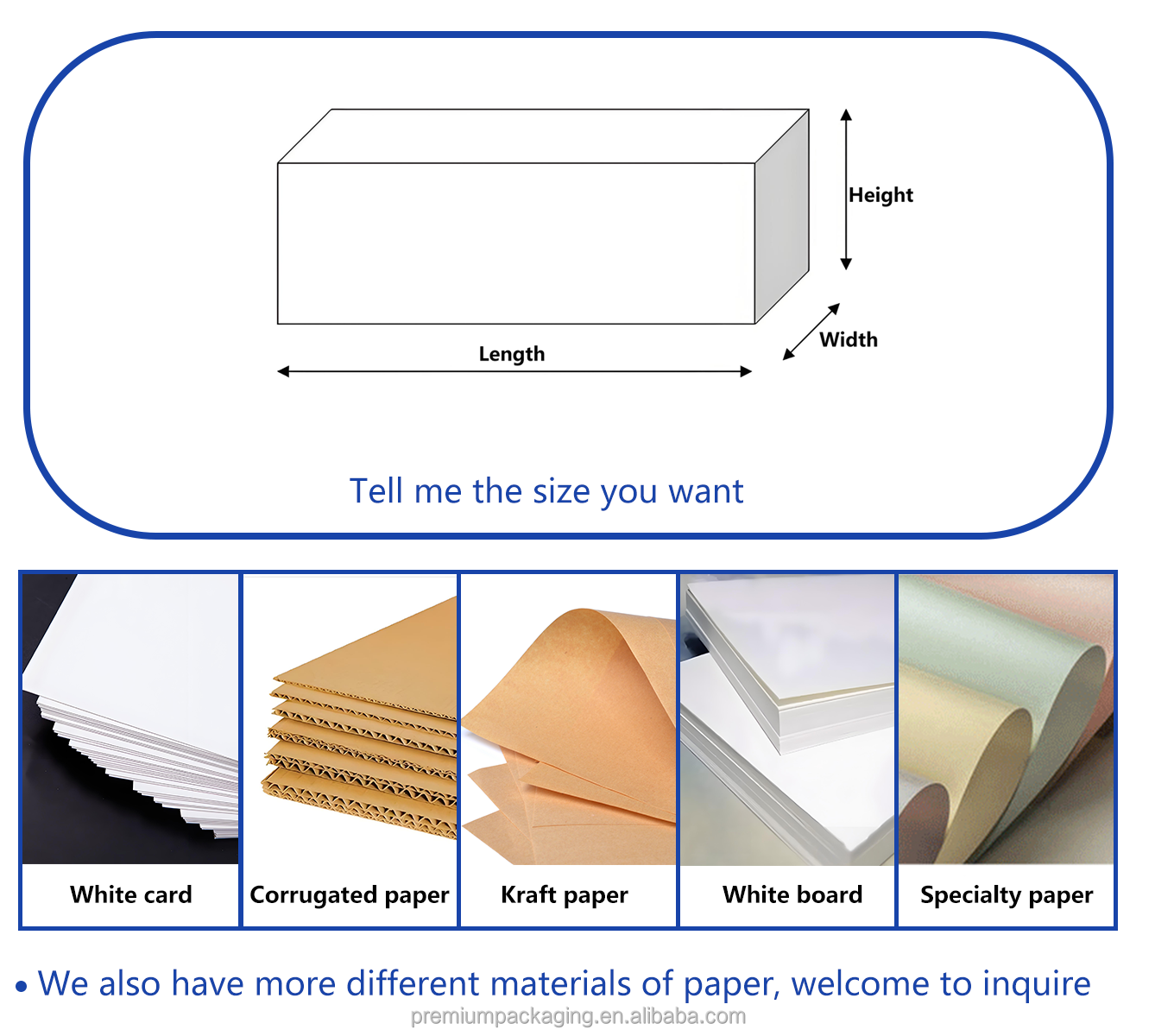 Step 2 Size and Material