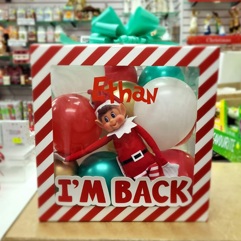 2024 New Hot Sale Square Christmas Elf Balloon Box Kit Factory Wholesale Christmas Decoration Gift Boxes