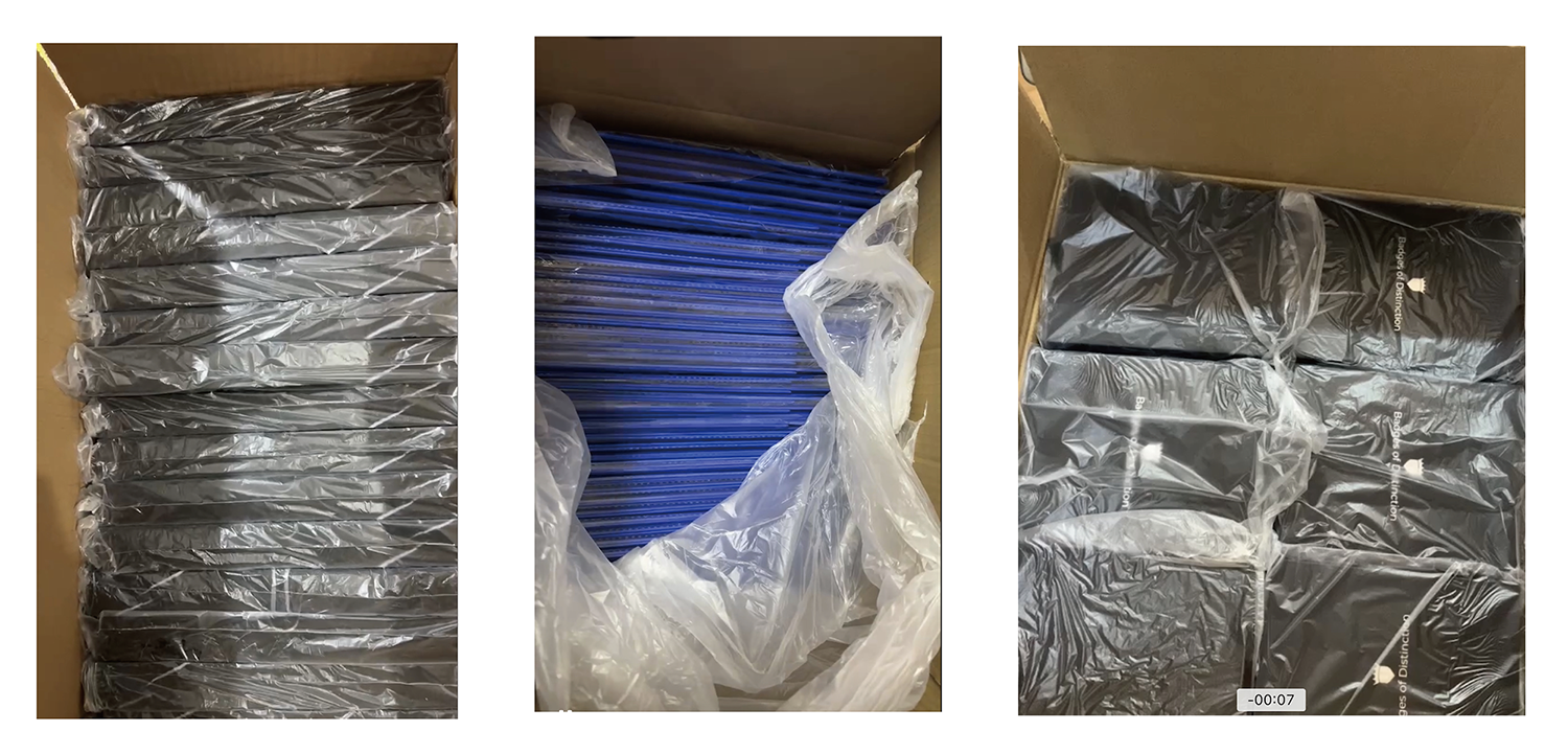 Packing method before shipping