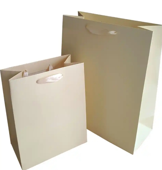 Eco-Friendly 100% Recycling Business Promotional Tote Package Custom Logo Printed Carrier Handbag Kraft Paper Cardboard Wrapping Gift Container Box