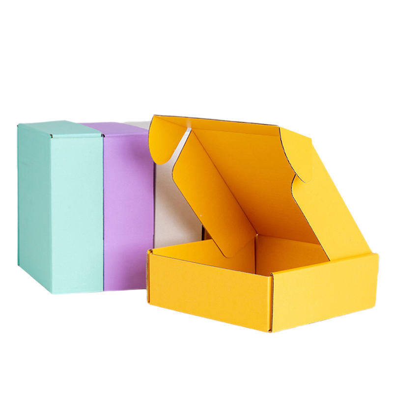 Customized Colorful Corrugated Paper Gift Box Mask Cosmetic Shipping Mailer Box Packaging