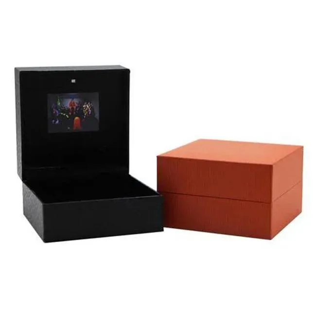 Custom Hand Made White Cardboard Paper Box 7 Inch LCD Display Video Gift Box for Birthday Anniversary Promotional Luxury Jewelry