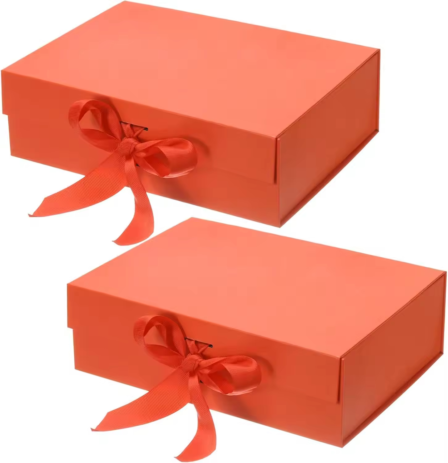Quality Custom Logo Size Ribbon Folding Box Pink and Black Gift Paper Boxes Rectangle Shape Magnetic Packaging