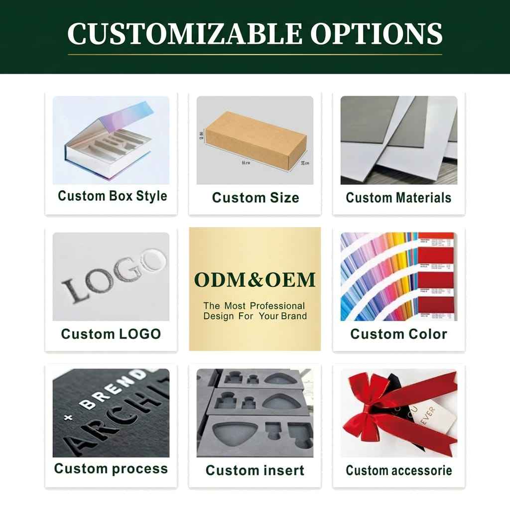 Customizable Rectangular Ribbon Folding Business Flip-top Gift Box Foldable Packaging Carton International Trade Universal Boxes