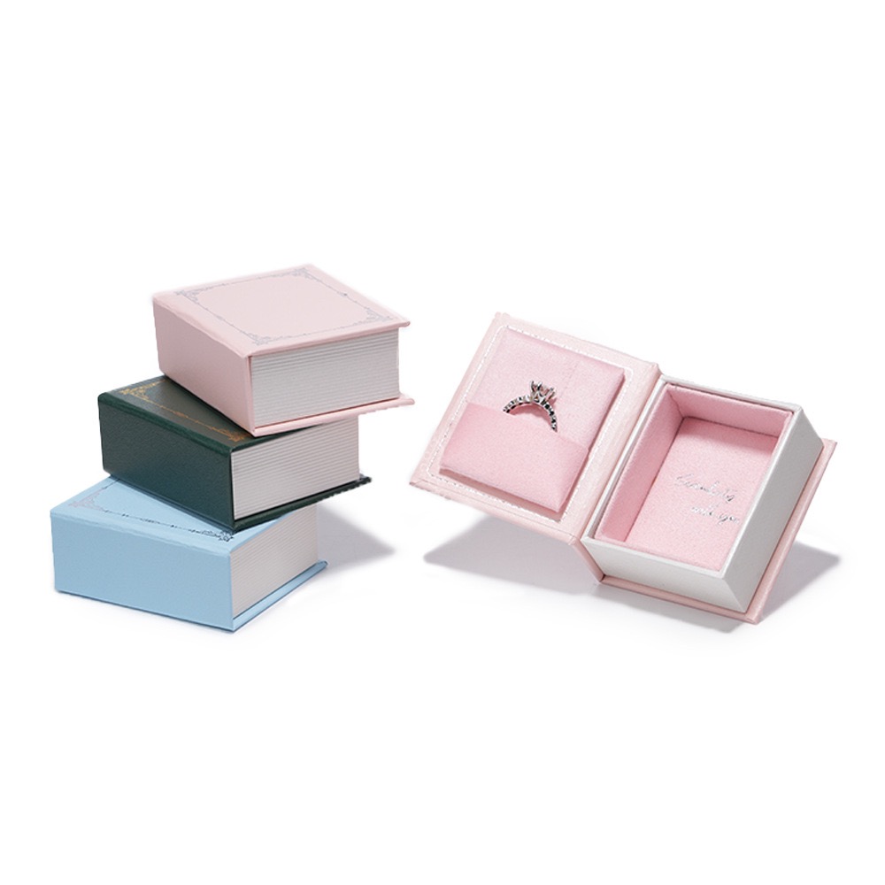 Best Selling Flip Book-shaped Ring Jewelry Box European Creative Magnetic Jewelry Gift Box High-end Jewelry Box