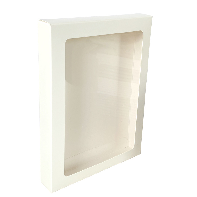 Premium Small Pure Color Cardboard Box with Transparent Window for Luxury Gift and Product Presentation