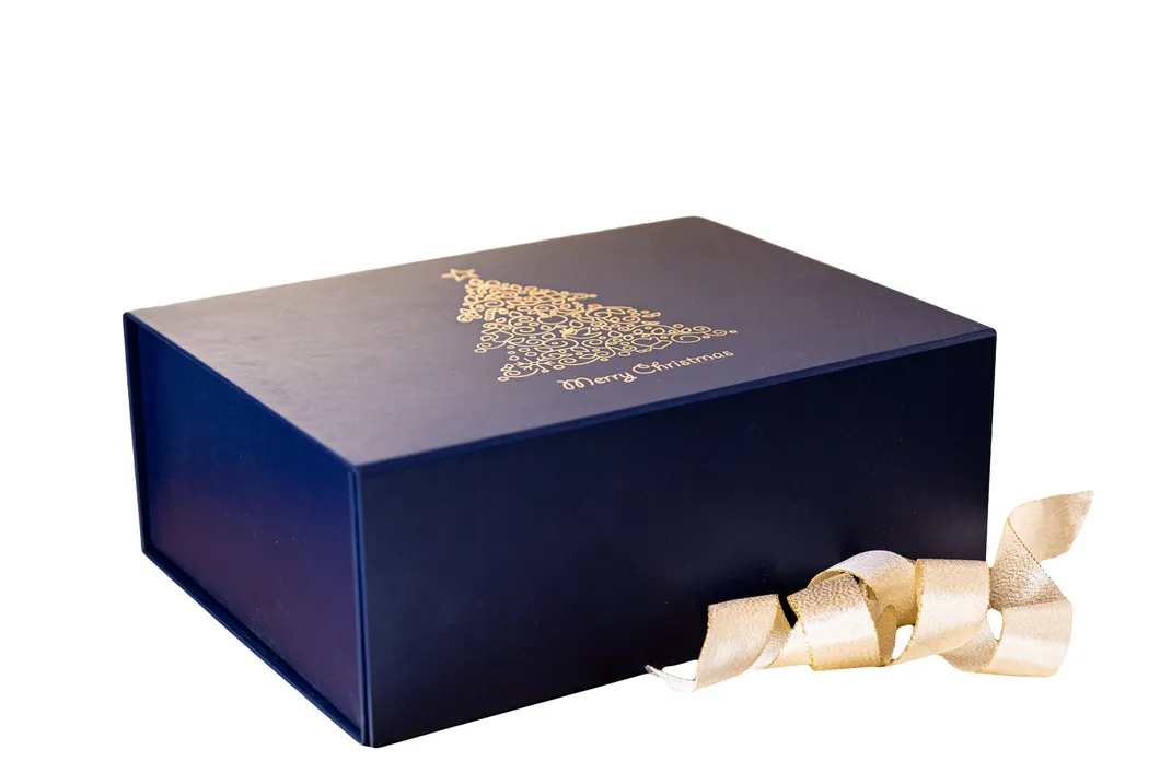 Promotional Top Quality Luxury Folding Paper Box Packaging with Ribbon Magnetic Gift Box