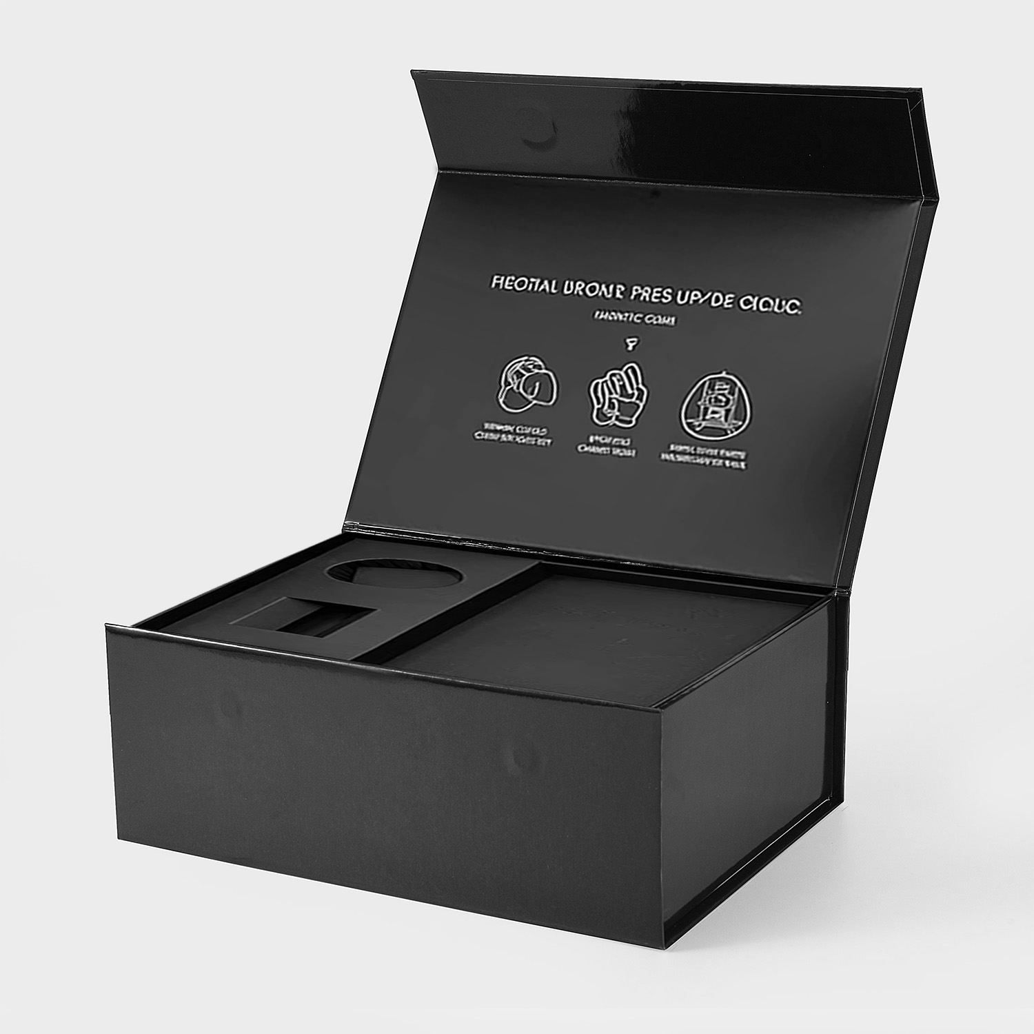 JeyBox Factory Wholesale Custom Printed Handmade Luxury Rigid Paper Cardboard Black Simple Empty Magnetic Closure Gift Box