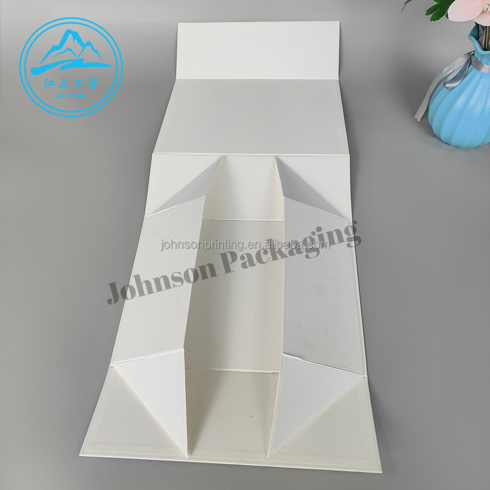 Luxury Custom Logo Hard Rigid Cardboard Box Black Pink Folding Design Hot Magnetic Insert Ribbon Kraft Embossing for Clothing