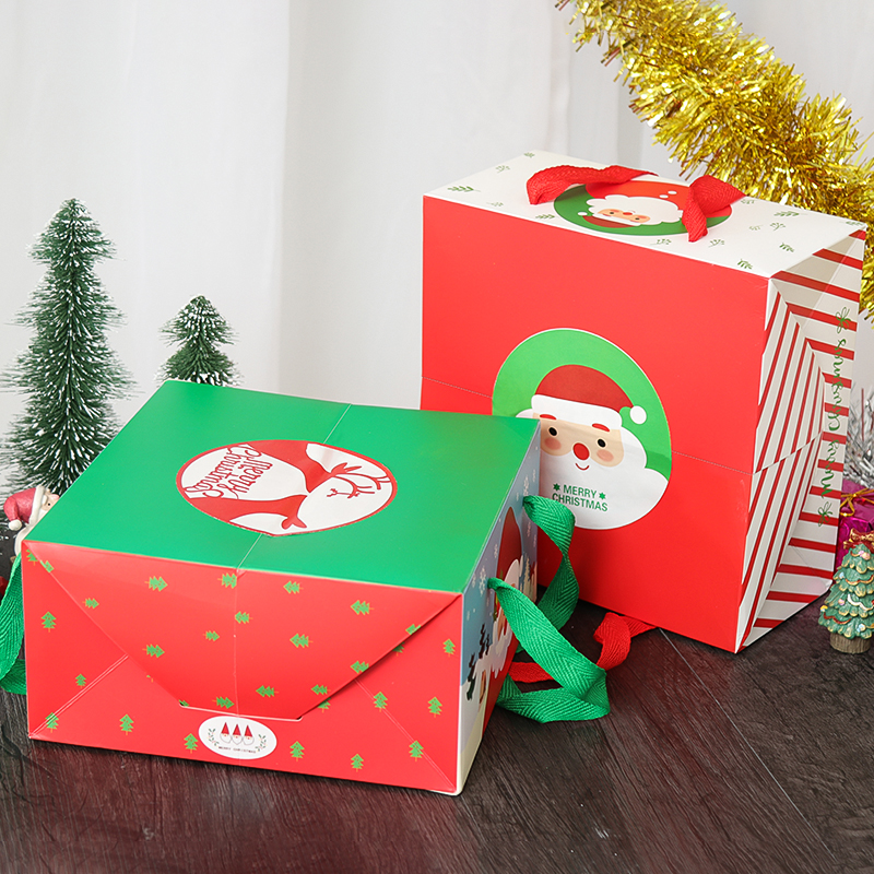 Christmas Packaging Gift Boxes Hot Sale Luxury Lovely Portable Christmas Gift Box
