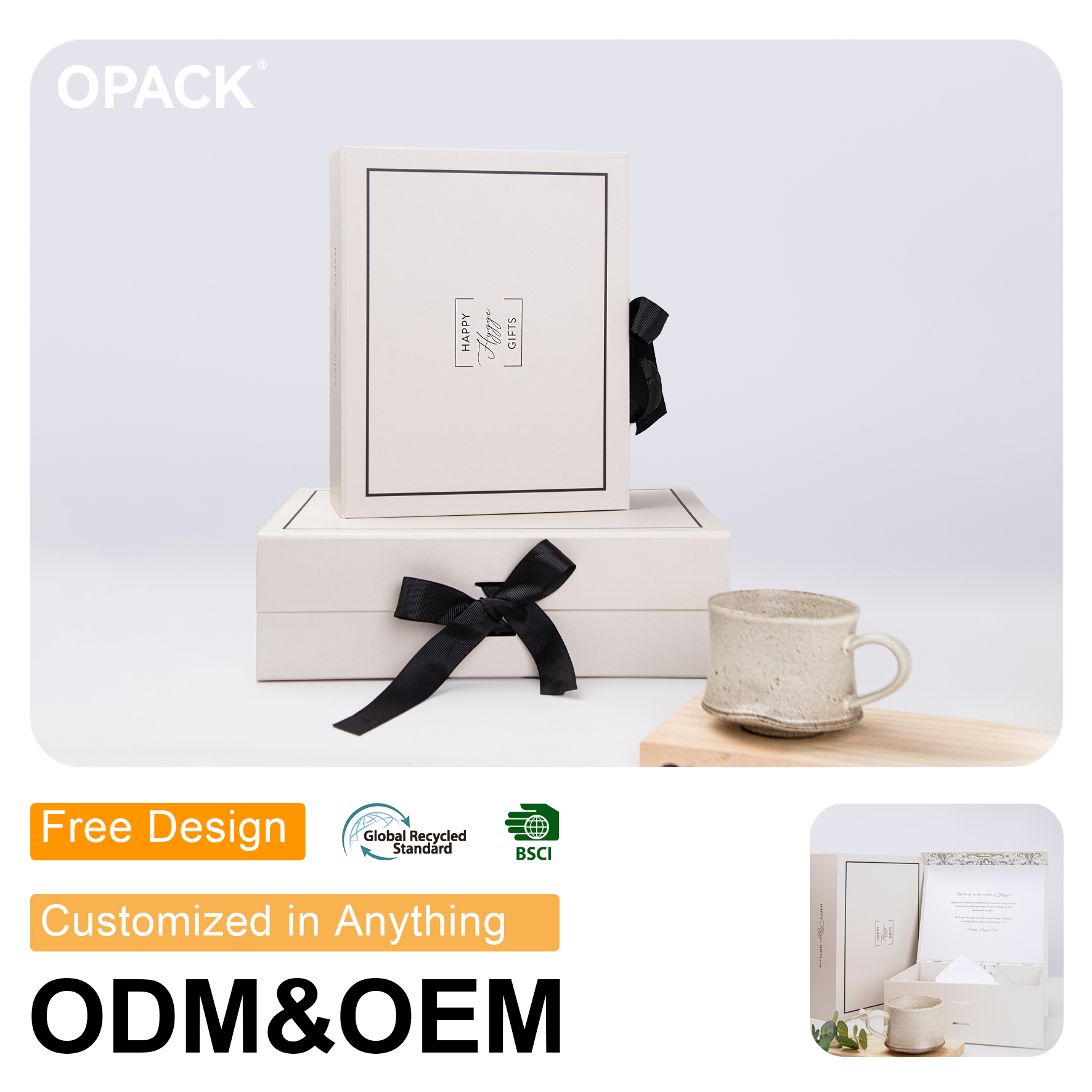 OPACK Luxury Magnetic Closure Folding Gift Box Matt Lamination Recyclable Premium Cardstock for Elegant Presentation Socks