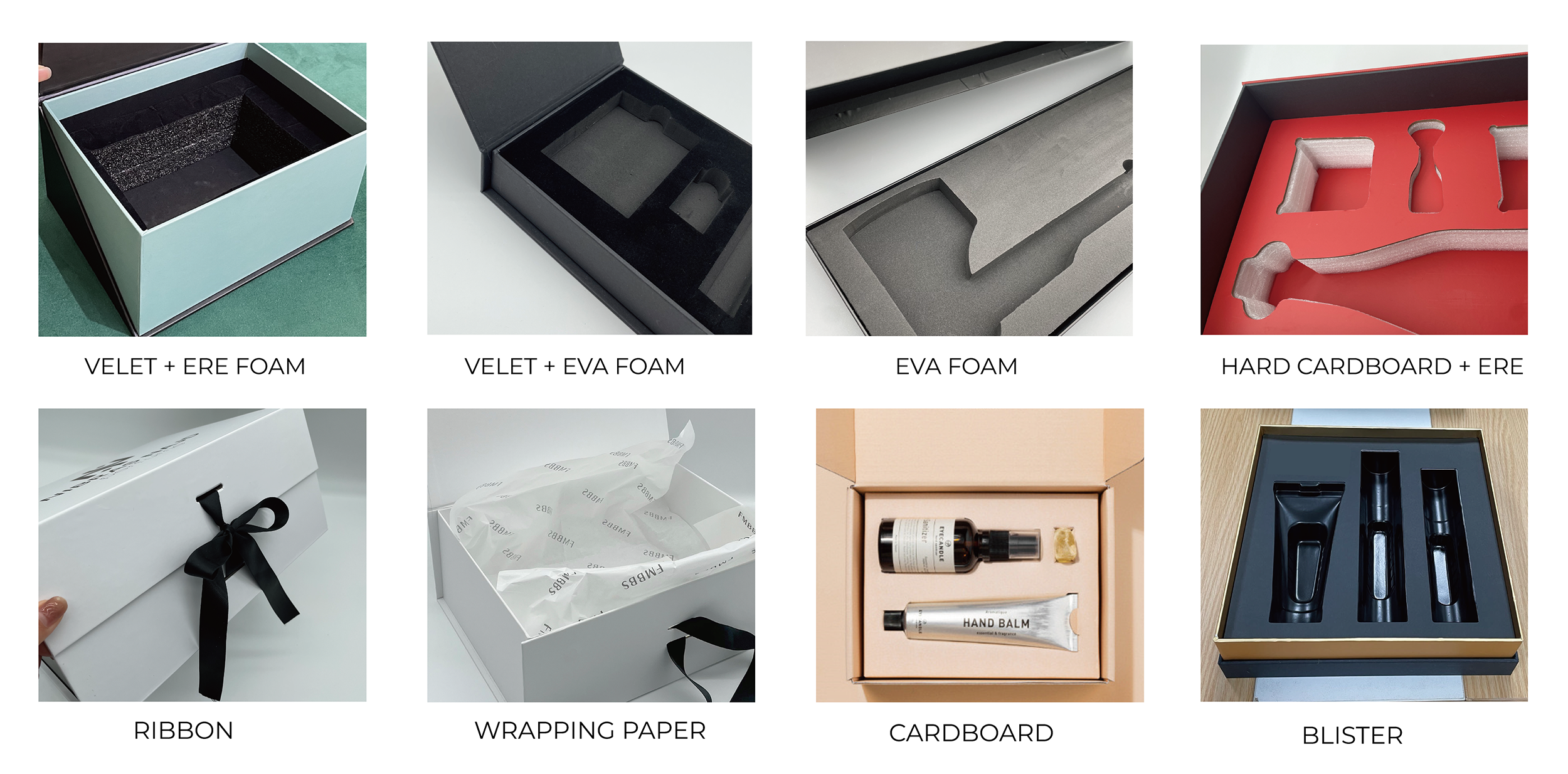 Different material inserts options