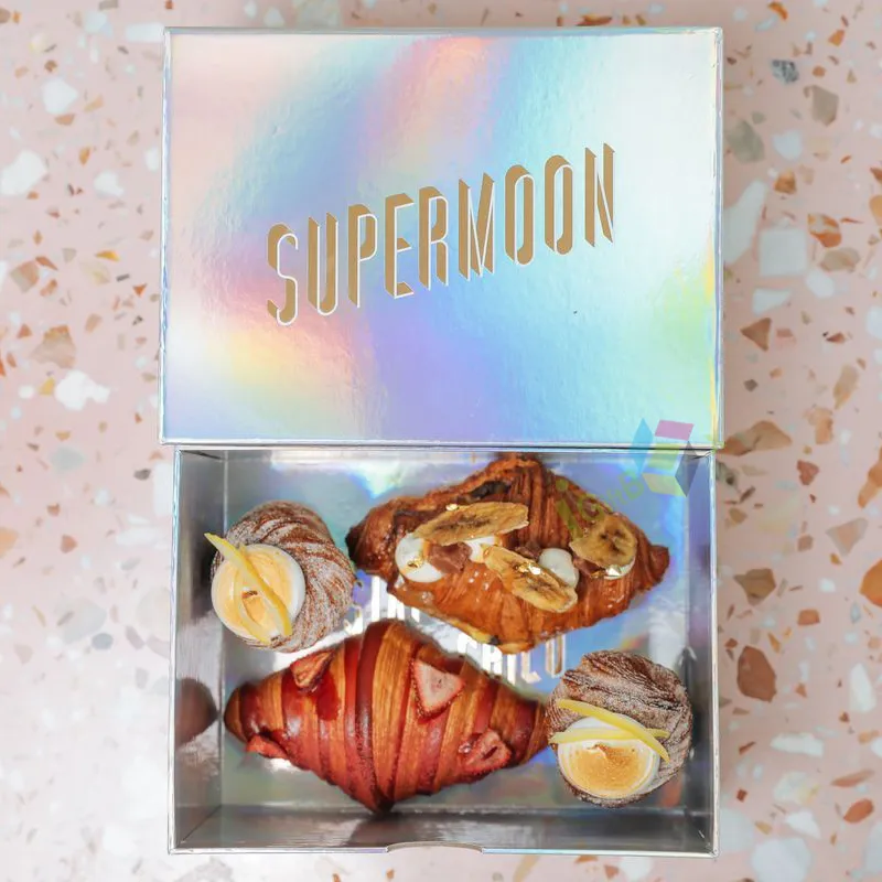 Custom Promotional OEM Good Price Cake Drawer Paper Hologram Gift Packaging Holographic Box for Food