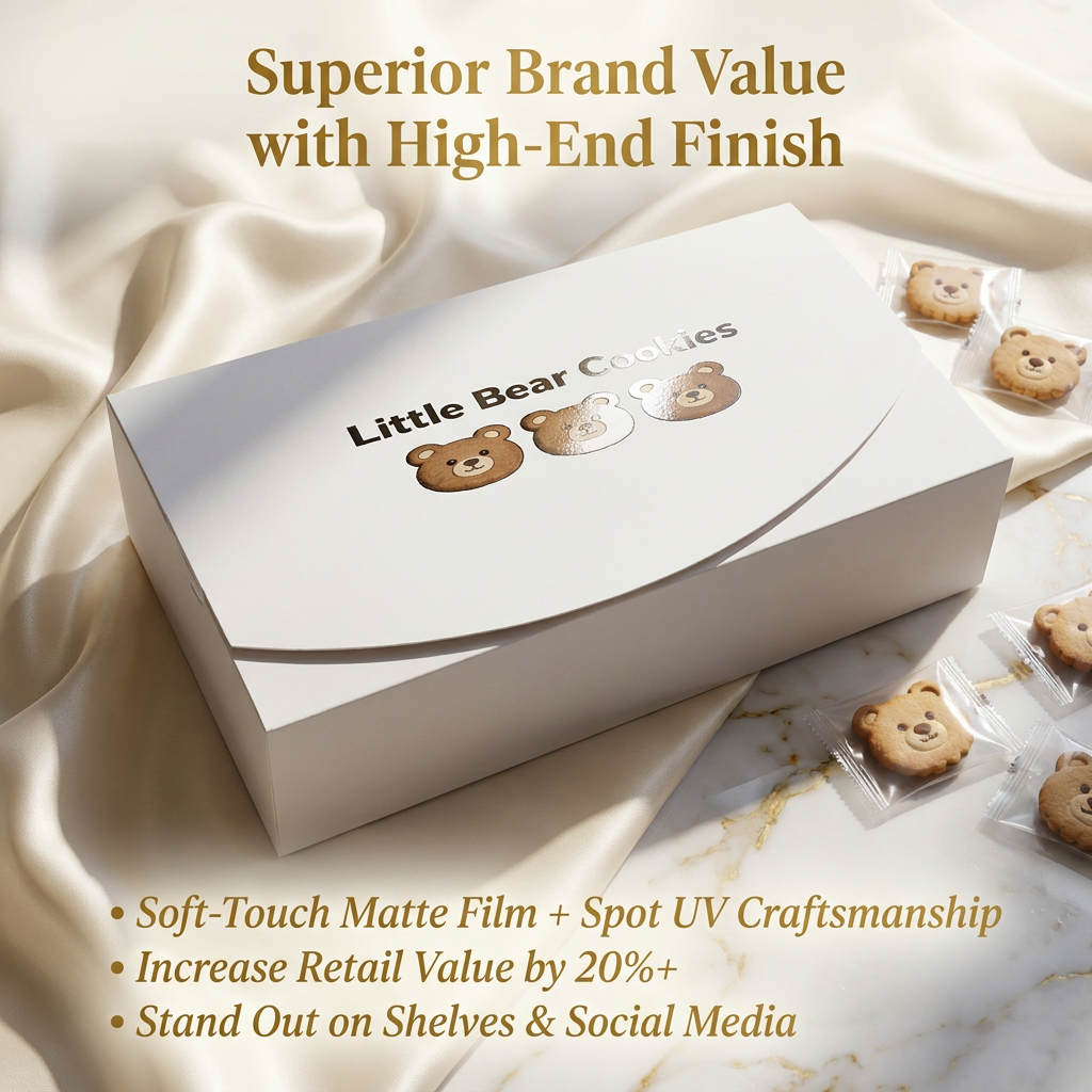 Custom Printed Mini Cute Cookie Packaging Boxes With Food Grade Cookies Boxes For Packaging Sweets Box