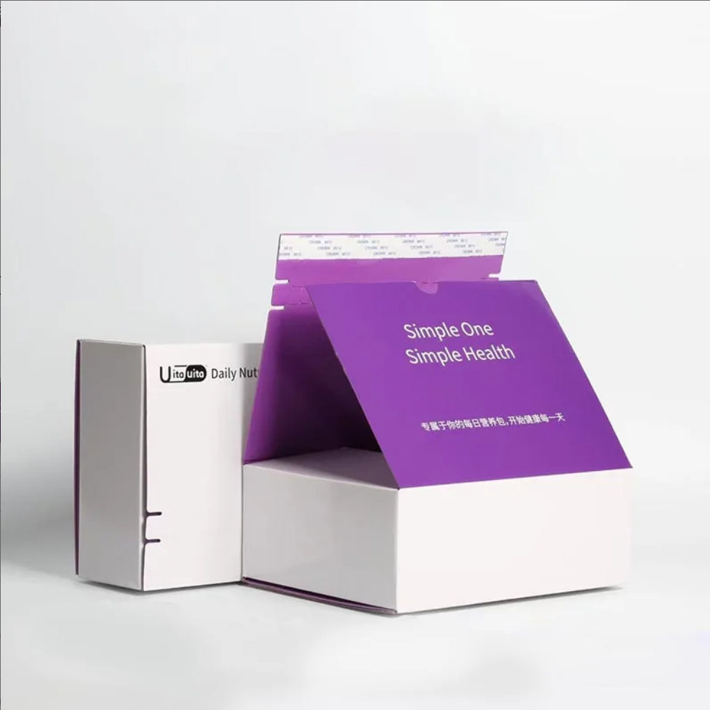Custom Tear-Off Zipper-Style Packaging Box for Cotton Swabs Recycled Materials Kraft Corrugated Cardboard Embossing Gift Craft