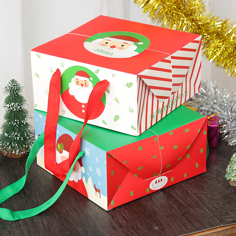 Christmas Packaging Gift Boxes Hot Sale Luxury Lovely Portable Christmas Gift Box