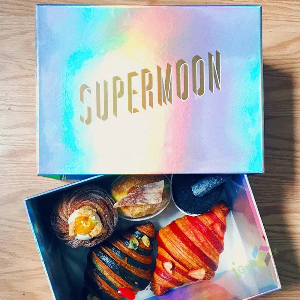 Custom Promotional OEM Good Price Cake Drawer Paper Hologram Gift Packaging Holographic Box for Food