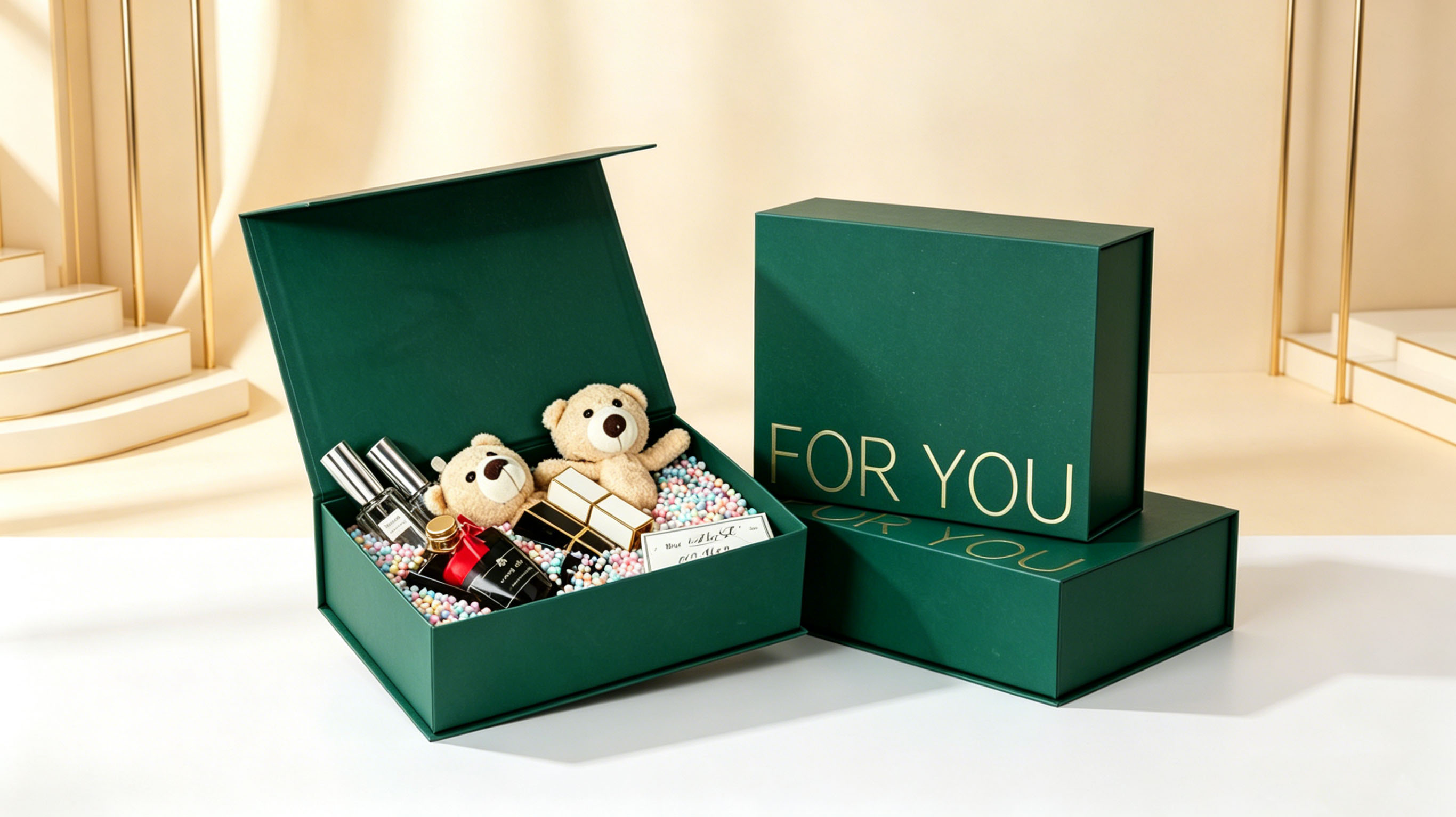 Glitter Paper Flip Gift Box Rigid Board Glossy Matt Lamination UV Coating Silk Custom Logo Clothes Shoes Elegant Square Box